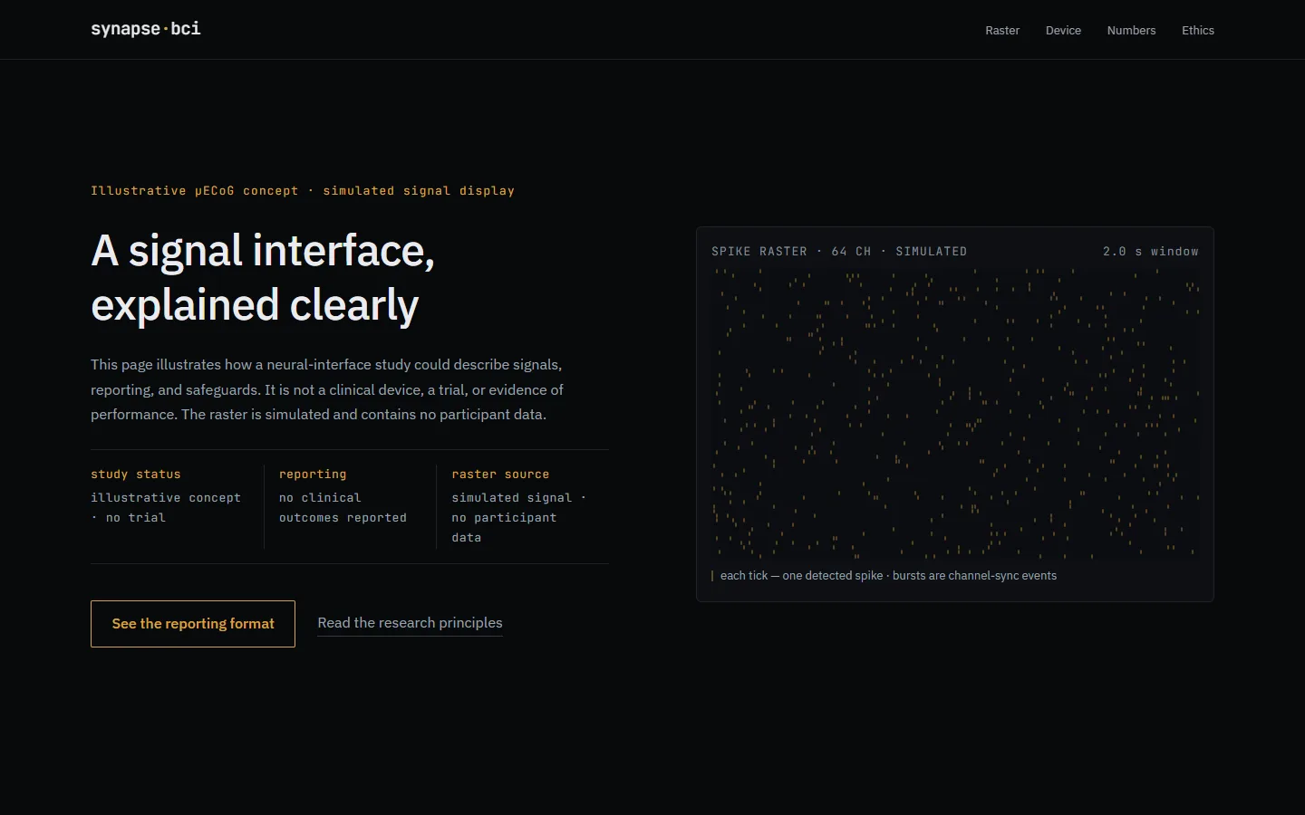 Synapse BCI Lab, additional interface view